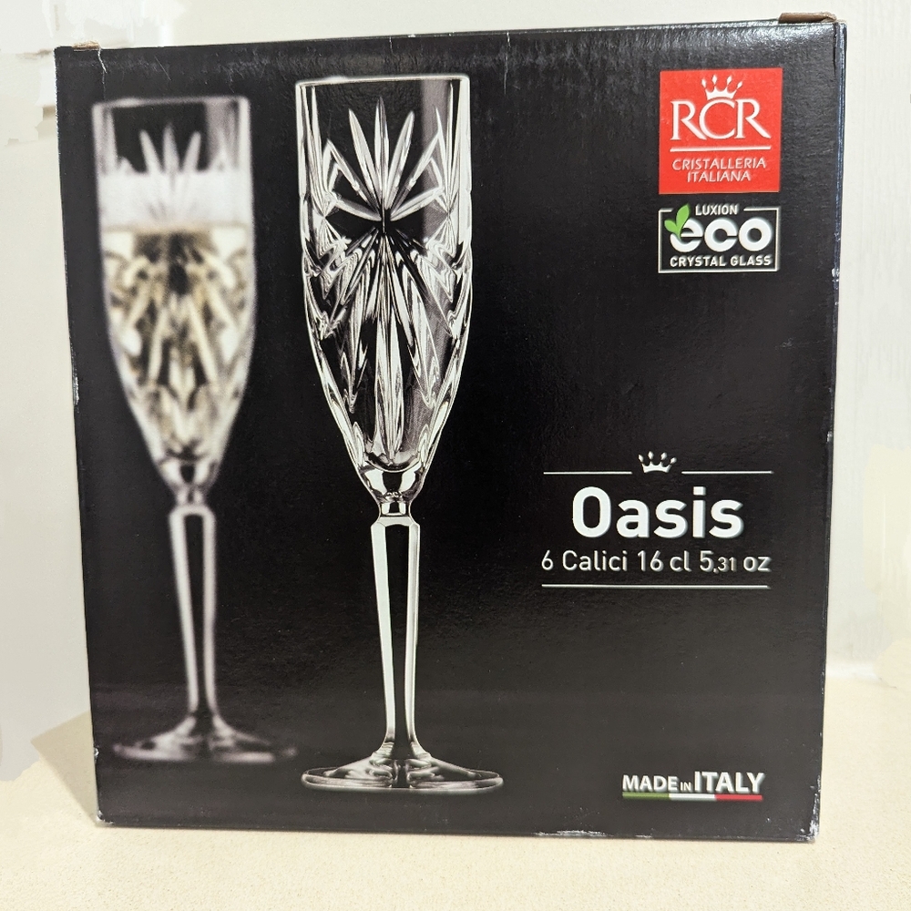 RCR crystal champagne goblets